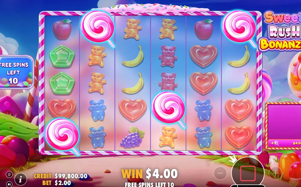 Free Spins-läget under en pågående gratisrunda